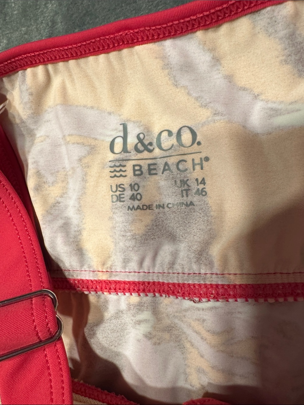 NWOT D & Co BEACH Bright Floral Shark HemTankini w/Pink Swim Shorts Sz 10 - Picture 15 of 16